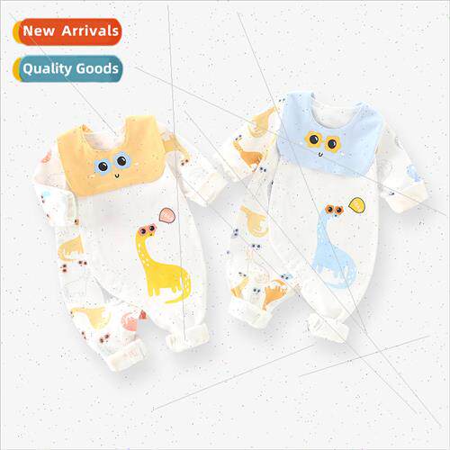 Baby clothes onesie spring and fall men and women baby cotto
