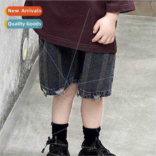 Childrens denim shorts 2023 summer new Korean boys and girls
