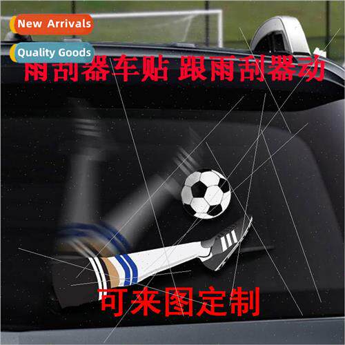 Creative soccer kick soccer car stickers soccer rear window