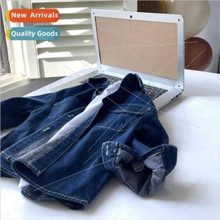 denim shirt childrens and 适用eign new girls 2023 Boys fall