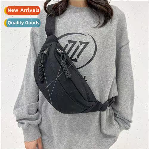 Canvas fanny pack female new Korean simple retro girl crossb