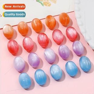straight DIY resin beads date hole eye cats imitation oval