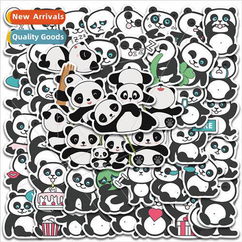 50 -repeating cute pandas doodle stickers luggage cell phone