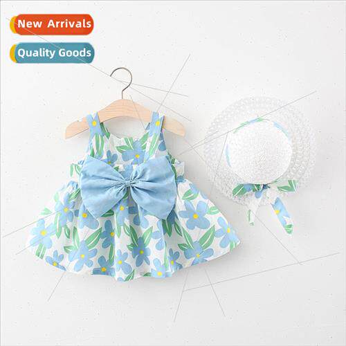 Korean  of the summer dress little girls flowers bow halter