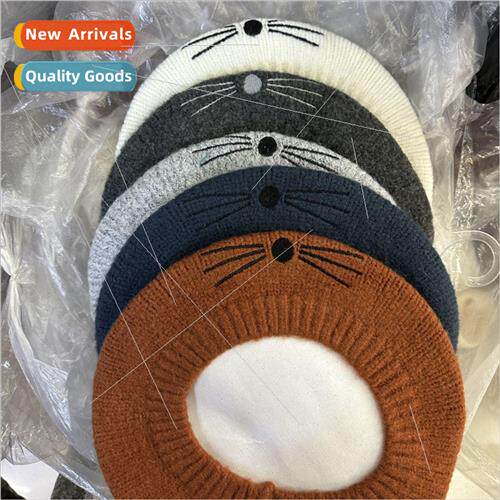 Japanese cute cat beret Korean  of the sweet painters cap kn