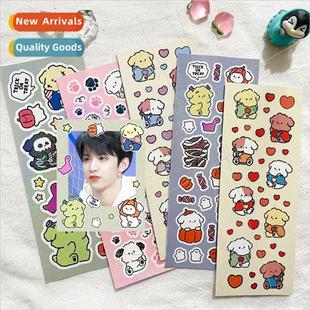 card dog handbook flash Polaroid diy goo stickers Korean pup