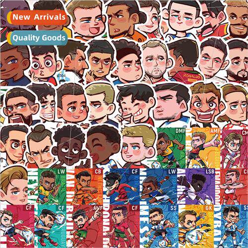 54 soccer star Q cartoon stickers decorative phone case desk