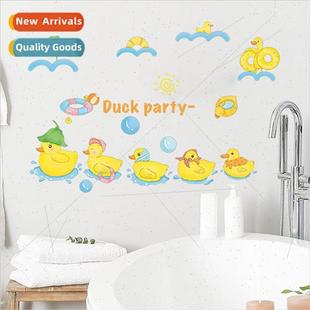 yellow cartoon duck wall sticke LD63008 decoration Cute
