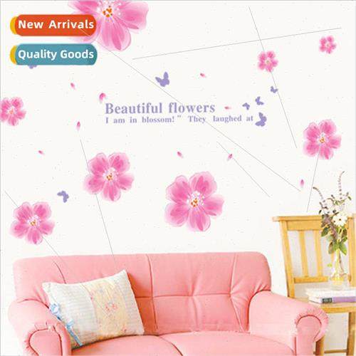 AY7195A Pink Flower 5th Generation Removable Wall Sticker PV