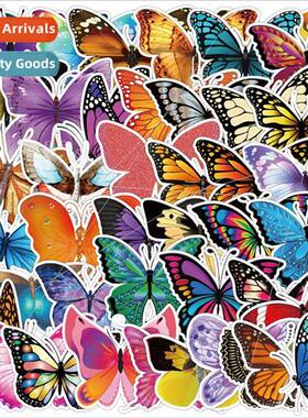 50 pcs of the 4th set of butterfly stickers refrigerator cup