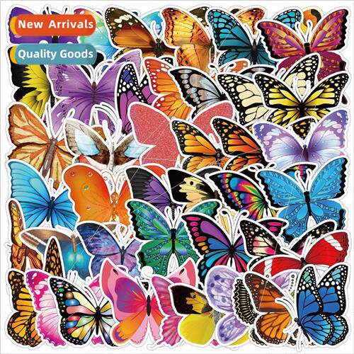 50 pcs of the 4th set of butterfly stickers refrigerator cup