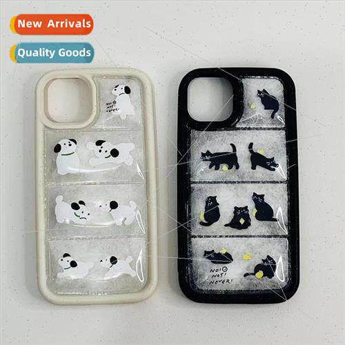 Fall and winter feather cartoon puppy cat 适用 15ProMax new