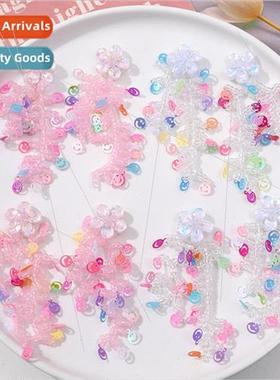 Yuanqi girl tassel colorful smiley flowers diy handmade weav