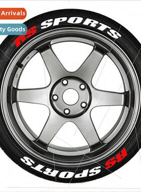 8 groups of car and motorcycle tire letter stickers 3D stere