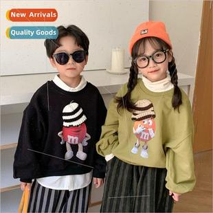 late fall Korean sweater girls 2023 and Childrens boys