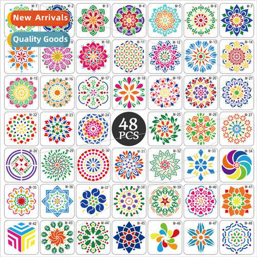 Mandala template plastic skeleton drawing template diy art a