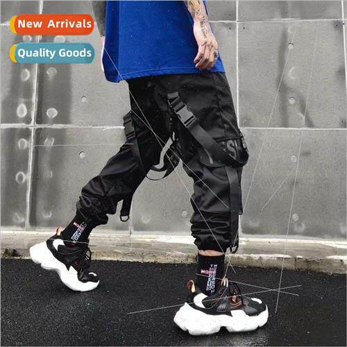Summer national  dark high set hip-hop multi-pocket work pan