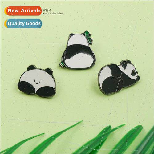 trinket panda cute brooch design sense niche book bag decora