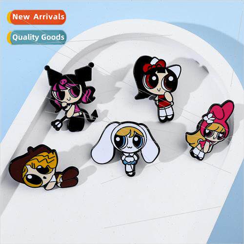 Creative cartoon characters around the brooch Powerpuff Girl