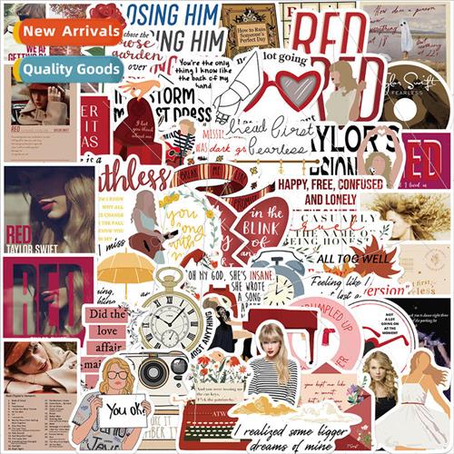 50 pcs of Taylor stickers album Red + Fearless decorative lu