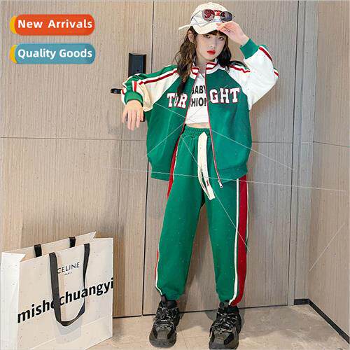 Girls fall sportswear 2023 new childrens dress 适用eign- big
