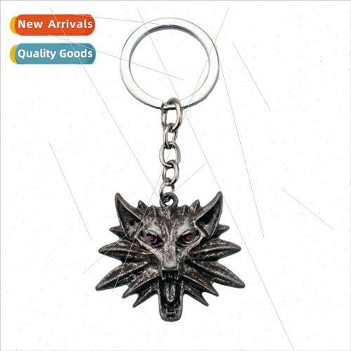 The Witcher 3 Wolfs Head Keychain Movie Peripheral Demon Hun