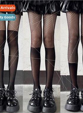 Patchwork stockings black bare legs Goddess female fall spri