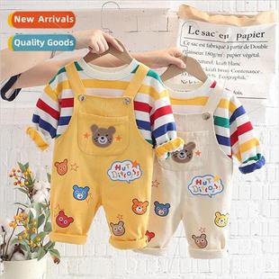 long sleeved printed Childrens two striped backpack pie boys