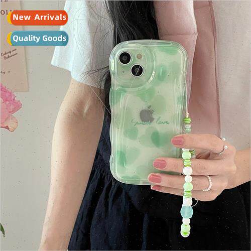 Small fresh green halo love heart 适用 Apple 14 chain iPhone