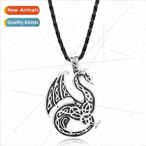 Nordic Viking Possession Charm Pterodactyl Pendant Necklace