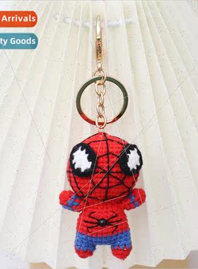 Finished handmade crocheted Spider-Man pendant wool knitted