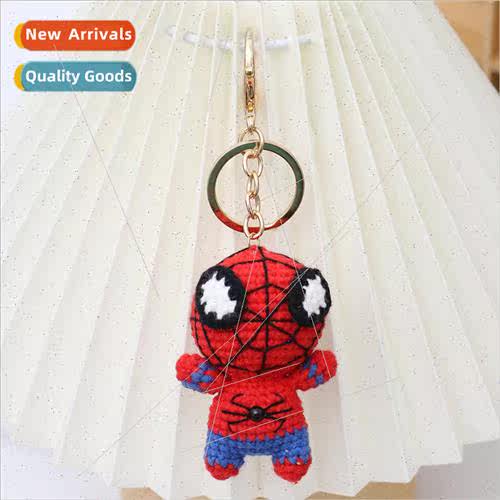 Finished handmade crocheted Spider-Man pendant wool knitted