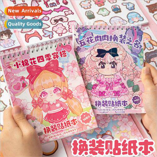 ttle cotton dress up sticker book seasons wear cute children