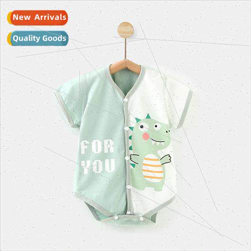Wrap baby summer jumpsuit summer thin short-sleeved newborn