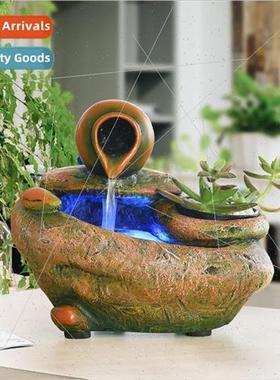 Wigwam flowing water fountain Crafts bonsai fish pond humidi