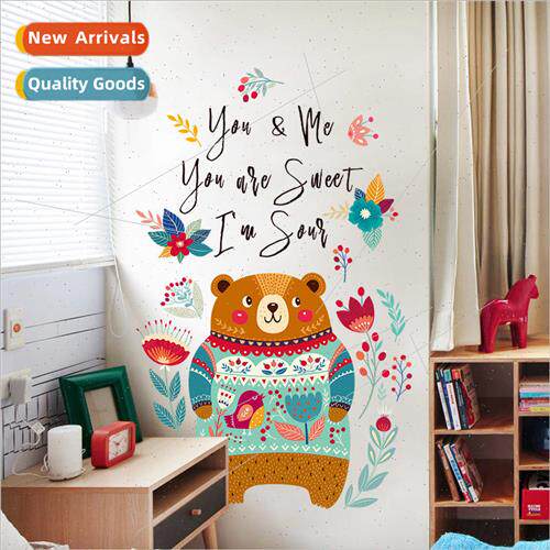 Peng color XL8358 hand-painted bear cartoon wall stickers ch