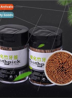 Carbized double-ended bamboo fine othpicks household fru sti