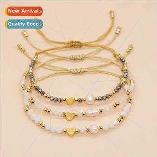 Beads Crystal ngle Summer Heart Gold Pearl Bead Jewelry