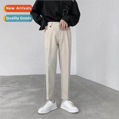 Draped semi-elastic suit pants men  fried set nd Korean teen