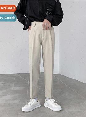 Draped semi-elastic suit pants men  fried set nd Korean teen