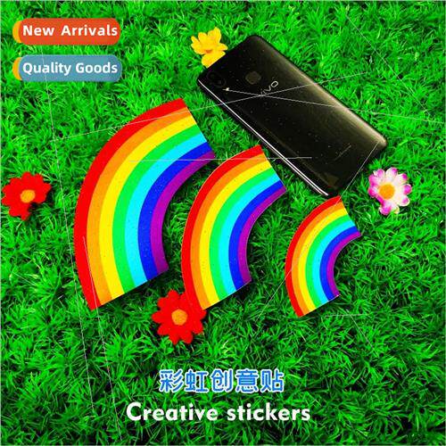 Rainbow cute car stickers luck rising fun cute car personali