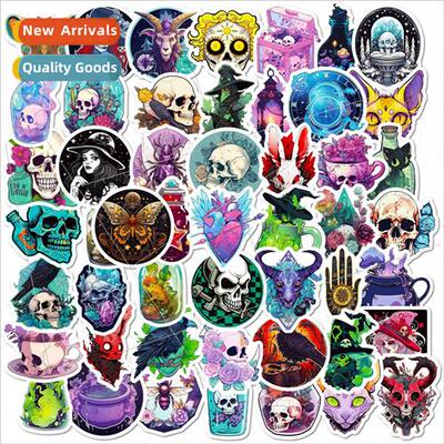 50 apothecary skull stickers personalized horror skull apoth