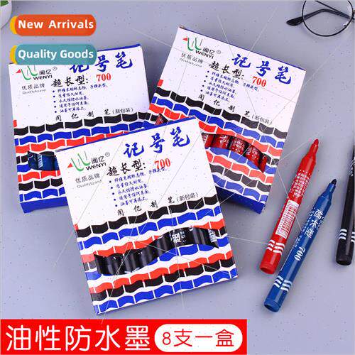 Work Marker 700 Black Large Head Pen Oily Marker Quick Dryin