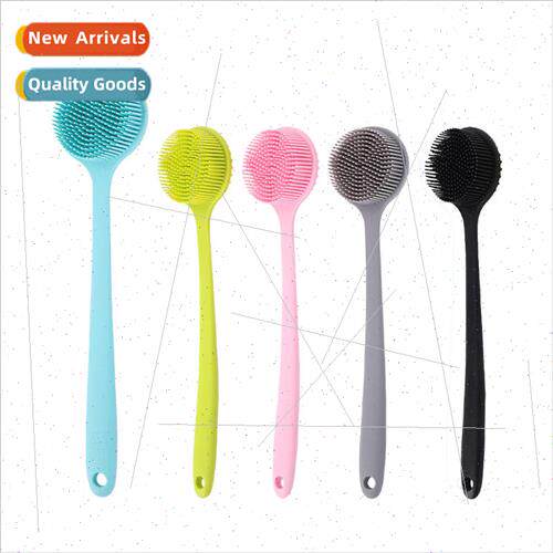 New shower double-sided brush massage silicone brush bath to