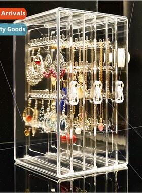 Nasdaq dustproof earrings rack transparent acrylic hanging j