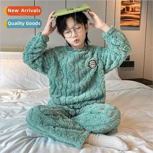 winter pajamas coral Boys thickened and fleece faceclo fall