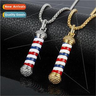 Barber Shop Turning ghts Necklace Ha Rock Barber Hairdresser