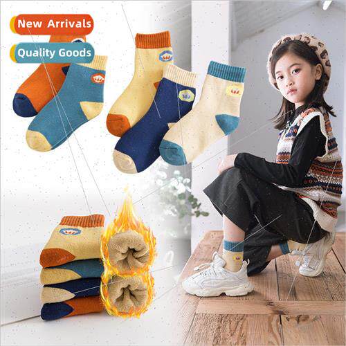 Korean childrens socks cotton fall and winter cartoon terry