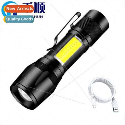 LED flashlight USB rechargeable mini portable ultra-bright p