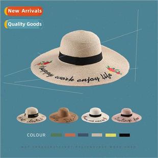 sunshade fashion large Beach grass female brim Korean summer